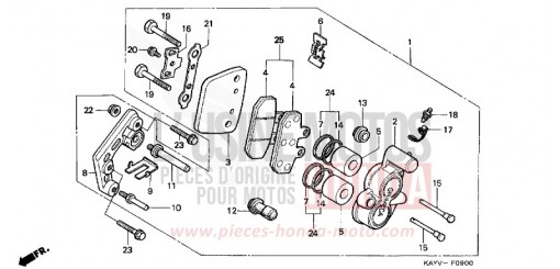 ETRIER DE FREIN AVANT NX125V de 1997
